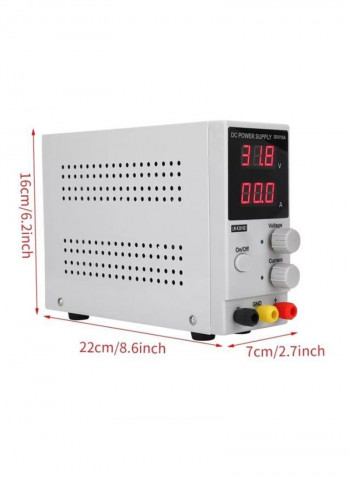 4 Digits Display LED Power Supply 70x160x220millimeter White/Black