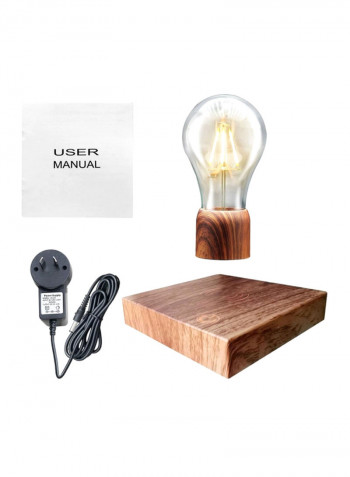 Magnetic Levitating Floating Desk Lamp Brown/Clear 12×12×2.05centimeter