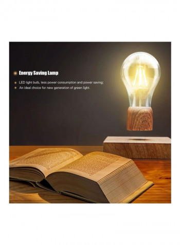Magnetic Levitating Floating Desk Lamp Brown/Clear 12×12×2.05centimeter