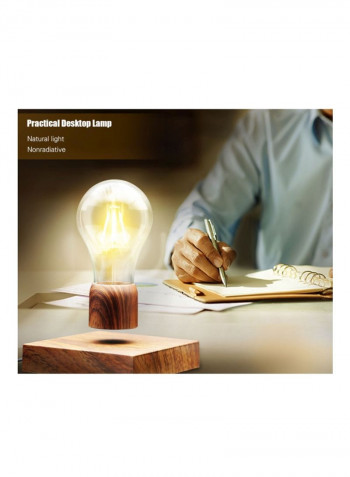 Magnetic Levitating Floating Desk Lamp Brown/Clear 12×12×2.05centimeter