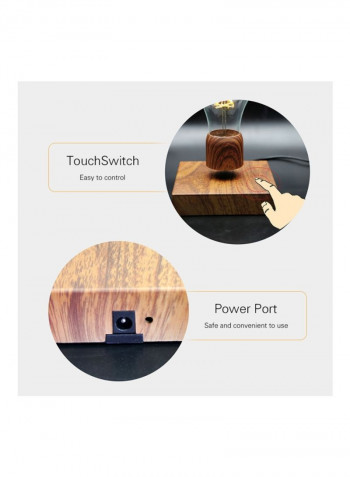 Magnetic Levitating Floating Desk Lamp Brown/Clear 12×12×2.05centimeter