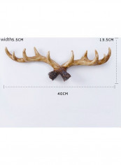 Porch Coatrack Retro Antlers  Wall Mounted Key Hook Brown 60x90cm
