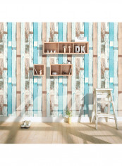 Striped Pattern Waterproof Wall Paper Multicolor 45x500centimeter