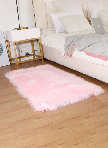 Fluffy Design Anti-Skid Living Room Mat Light Pink 60 x 120centimeter