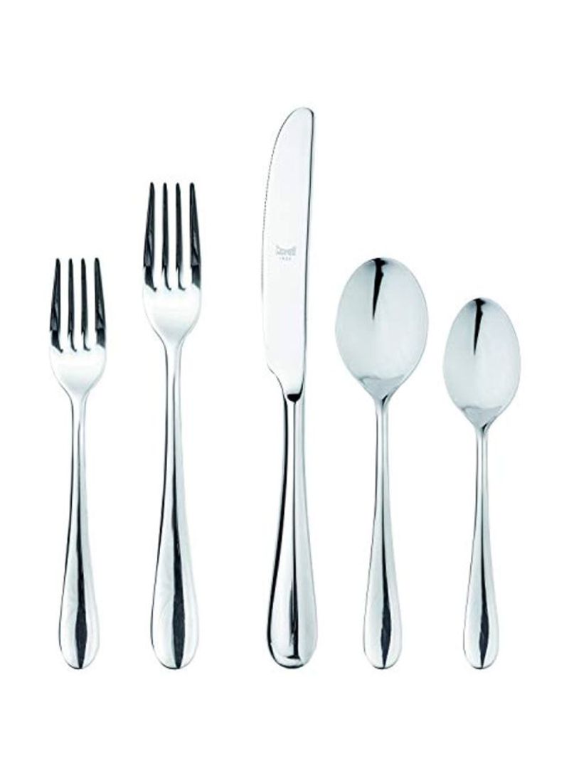 Pack Of 5 Stainless Steel Flatware Set Silver