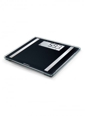 Digital Personal Bathroom Scales Black 31x2.1x31centimeter