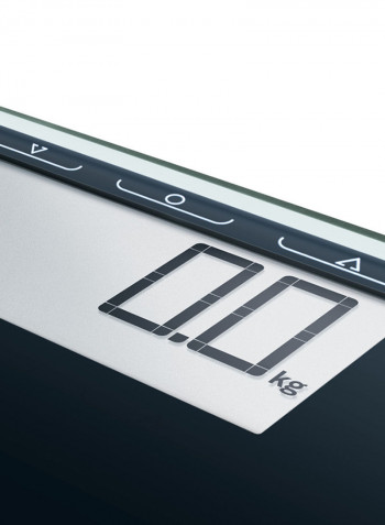 Digital Personal Bathroom Scales Black 31x2.1x31centimeter