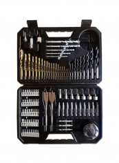 Set Of 103 Pro Mixed Drill Bit Set With Case Gold/Silver/Black