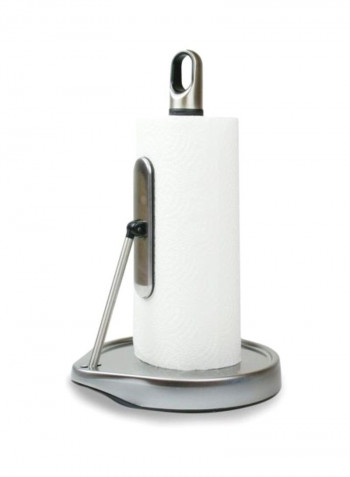Stainless Steel Paper Roll Towel Holder Silver