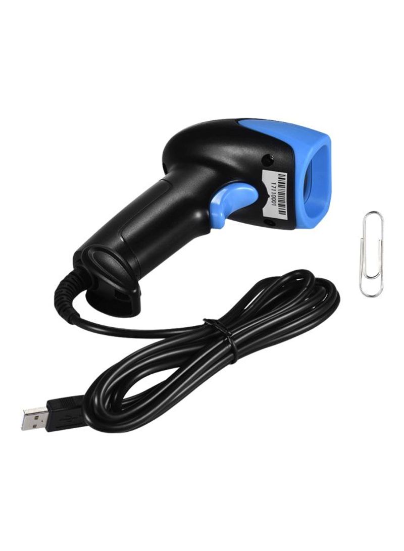 Barcode Scanner with USB Cable Black/Blue