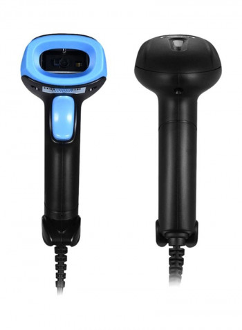 Barcode Scanner with USB Cable Black/Blue