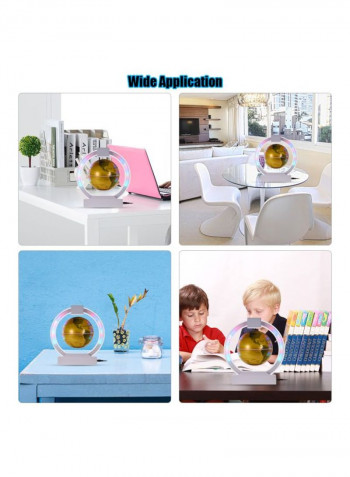 Magnetic Floating Globe With LED Light Gold/White/Purple
