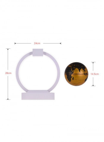 Magnetic Floating Globe With LED Light Gold/White/Purple