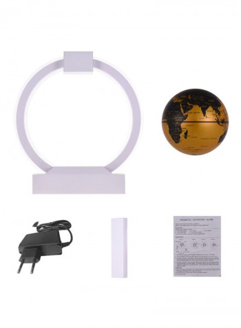 Magnetic Floating Globe With LED Light Gold/White/Purple