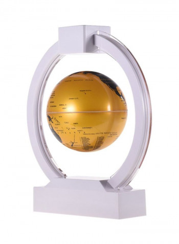 Magnetic Floating Globe With LED Light Gold/White/Purple