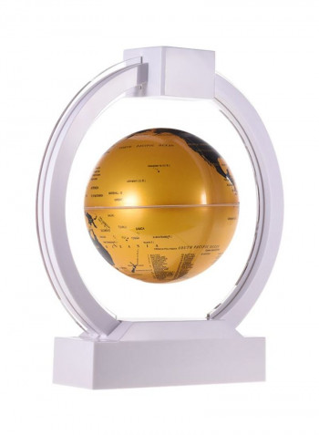 Magnetic Floating Globe With LED Light Gold/White/Purple