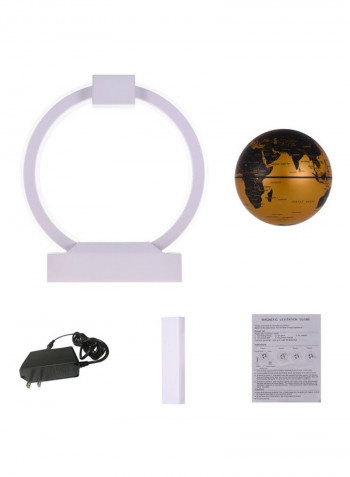 Magnetic Floating Globe With LED Light Gold/White/Purple