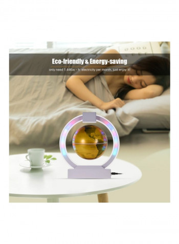 Magnetic Levitation Floating Globe With LED Color Light White/Gold/Black