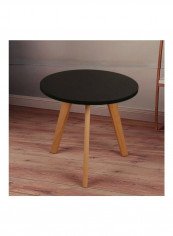 Round Tea Table Brown/Black