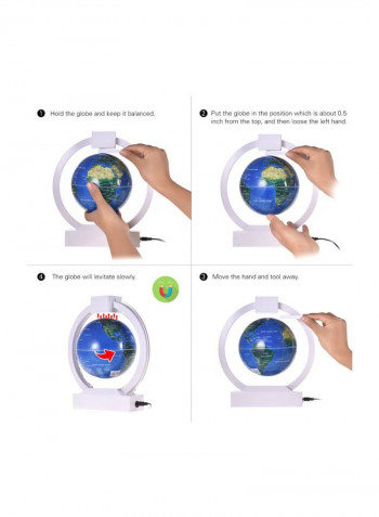 LED Floating Globe Blue