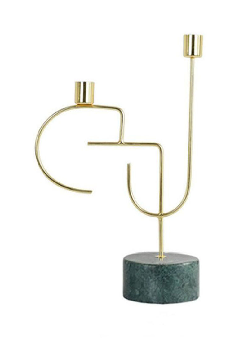 Candle Holder Golden/Green 261 x 594millimeter