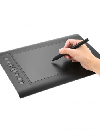 H610 PRO V2 Digital Handwriting Drawing Board with Battery-free Pen 35.3 * 24.5 * 1cm Black