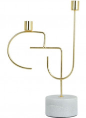 Metal Candle Holder Gold/white 261x594millimeter reviews Metal Candle Holder Gold/white 261x594millimeter