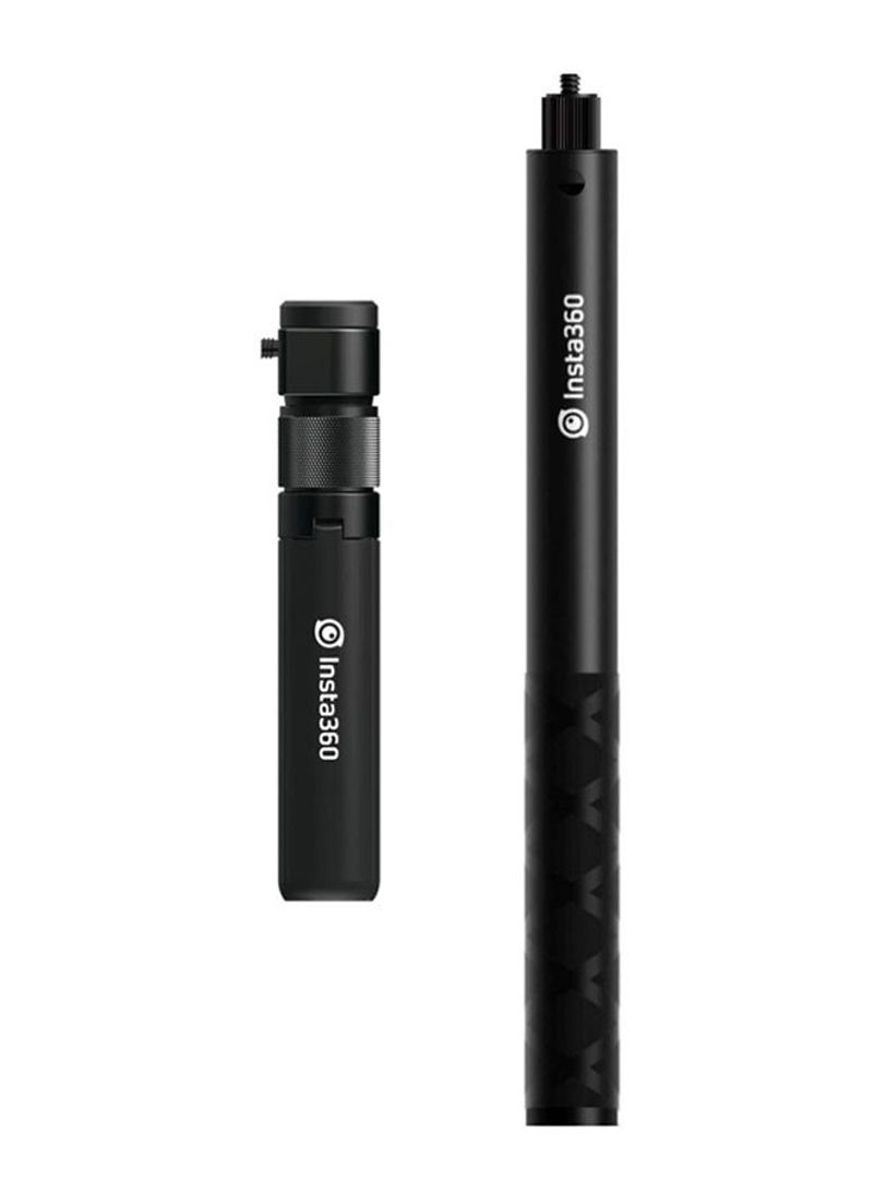 Invisible Selfie Stick And Tripod Handle Black