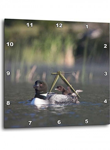 Mother And Baby Duck Wall Clock Multicolour 10x10inch