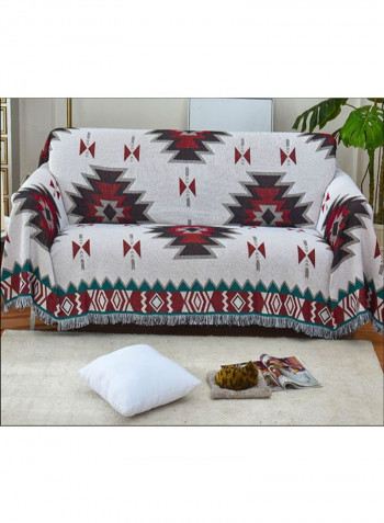 Nordic Geometric Pattern Sofa Slipcover Multicolour L