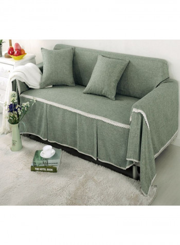 Solid Pattern Sofa Slipcovers Green