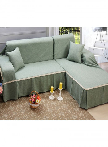 Solid Pattern Sofa Slipcovers Green
