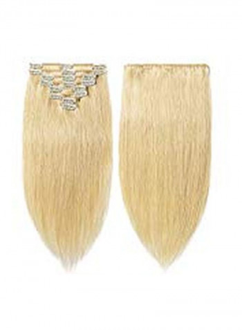 8-Piece Clip in Hair Extension Set 24 Natural Blonde 12inch