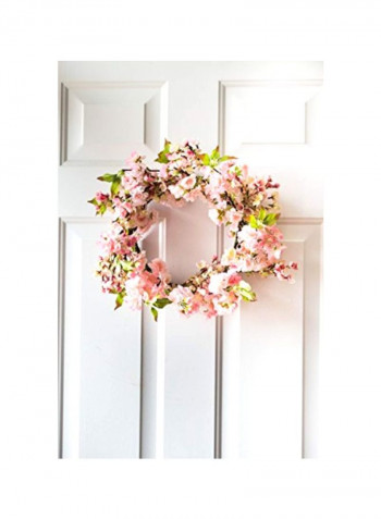 Cherry Blossom Wreath Pink 24inch