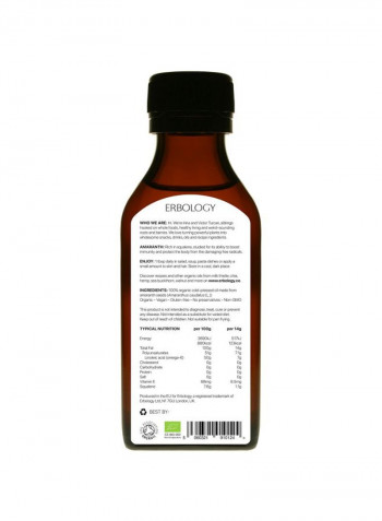 Organic Cold-Pressed Amaranth Oil 100ml