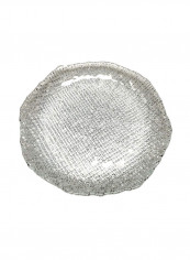Set Of 4 Lumiere Dessert Plate Silver 8inch