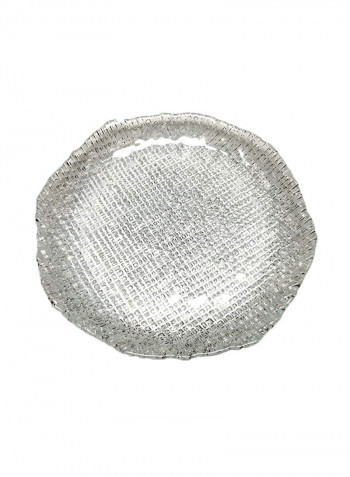 Set Of 4 Lumiere Dessert Plate Silver 8inch