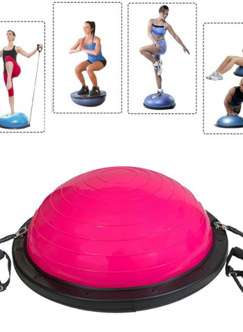 Yoga Half Balance Ball Board Pink Black 65 x 65 x 30cm