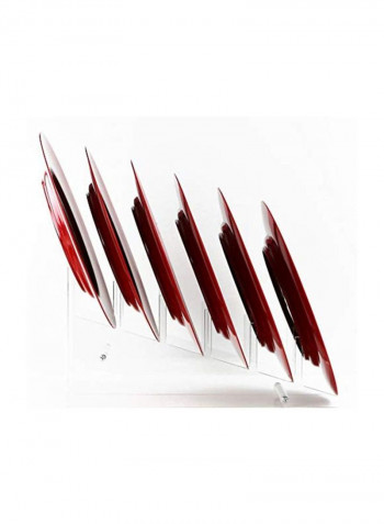 6-Piece Calypso Basics Dinner Plate Set Red 11inch