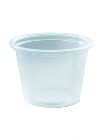 2500-Piece Plastic Cup Set Clear 1.2x1.3inch