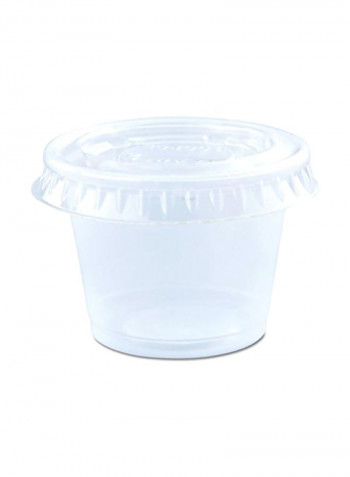 2500-Piece Plastic Cup Set Clear 1.2x1.3inch