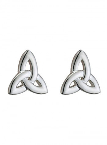 Sterling Silver Trinity Knot Stud Earrings