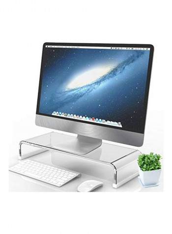 Acrylic Monitor Stand Clear