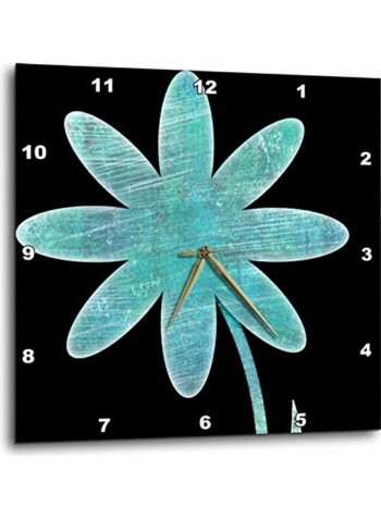 Flower Printed Wall Clock Multicolour 15x15inch