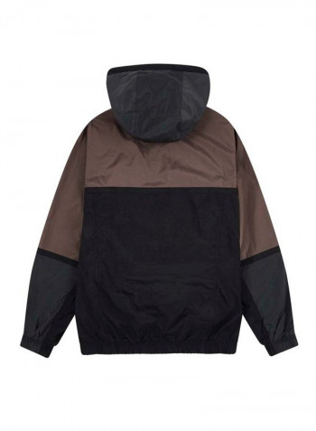 NSW Woven Colour Block Jacket Brown/Black