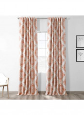 2-Piece Henna Blackout Room Darkening Curtain Orange/White 50 x 108inch