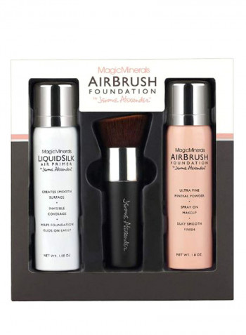 Airbrush Foundation And Primer With Brush Multicolour