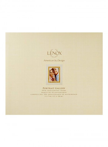Decorative Tabletop Photo Frame White/Gold 5x7inch