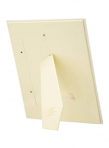 Decorative Tabletop Photo Frame White/Gold 5x7inch