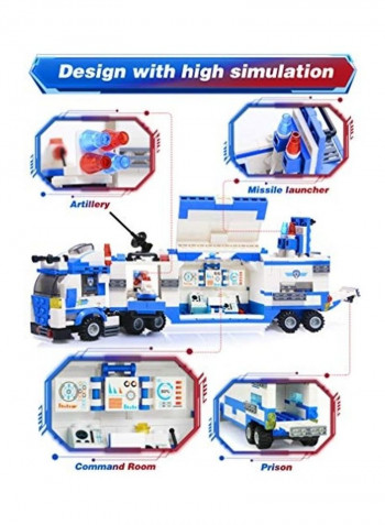 1338-Piece City Police Station And Mobile Command Center Building Set